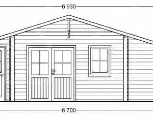 Timber frame house Spruce-Pine (S-P) 6.7 m<sup>2</sup>