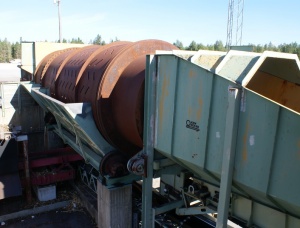 Roundwood chipping plant