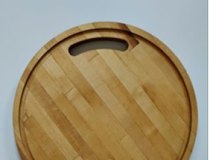 Silver Birch Round Wood Cutting Board 290 mm x 290 mm x 20 mm