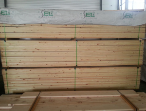 30 mm x 100 mm x 2500 mm  Eingefasstes Brett Waldkiefer R/S KD