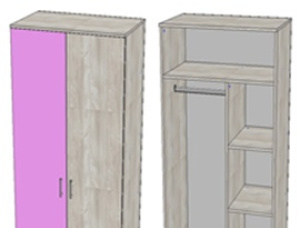 Kleiderschrank (rosa)