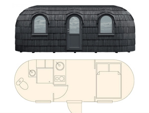 木框架房屋 云杉 - 松 21 m<sup>2</sup>