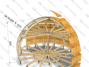 木框架房屋 云杉 - 松 83 m<sup>2</sup>
