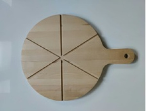 Silver Birch Round Wood Pizza Board 320 mm x 320 mm x 18 mm