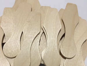 Figured Birch Wooden Sticks for Ice Cream 94 mm x 10 mm x 2 mm