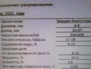 Пеллеты из лузги подсолнечника 6 мм x 33 мм