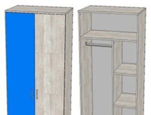 Kleiderschrank (blau)