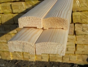 Holzhandläufe Sibirische Kiefer  30 mm x 70 mm x 4000 mm