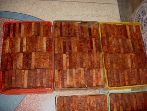 Thuya burl pen blanks, cut on size 20 mm x 20 mm x 130 mm