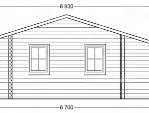 木框架房屋 云杉 - 松 6.7 m<sup>2</sup>