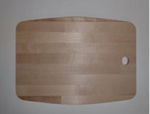 Schneidebrett aus Holz aus Hänge-Birke Rechteckig 310 mm x 180 mm x 8 mm