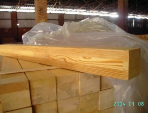 KD Siberian Pine Profiled scantlings 204 mm x 185 mm x 6000 mm