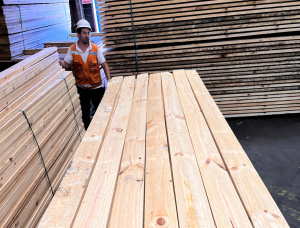 38 mm x 200 mm x 4000 mm KD R/S Heat Treated Taeda Pine Lumber