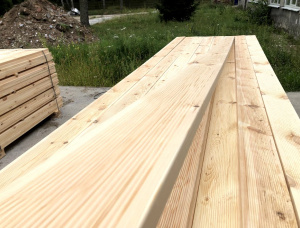 Scots Pine Anti-slip decking 32 mm x 140 mm x 4000 mm