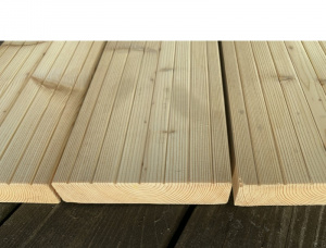 Siberian Larch Anti-slip decking KD 28 mm x 145 mm x 6000 mm