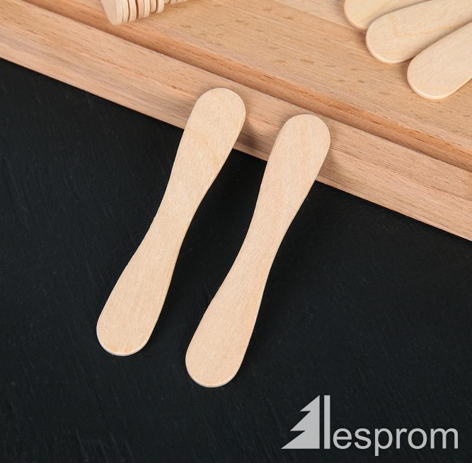 Figured Birch Wooden Sticks for Ice Cream 94 mm x 16 mm x 2 mm