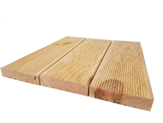 Scots Pine Anti-slip decking KD 30 mm x 110 mm x 1000 mm