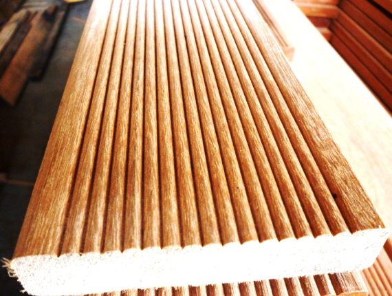 Bangkirai (Yellow Balau) Solid Wood Decking AD 25 mm x 90 mm x 3000 mm