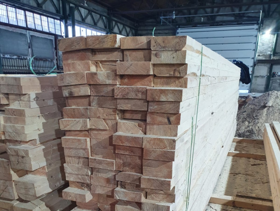 50 mm x 120 mm x 6000 mm  Eingefasstes Brett Waldkiefer R/S GR