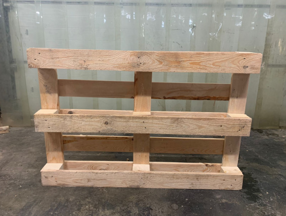 European larch Wooden Pallet 1200 mm x 800 mm x 140 mm