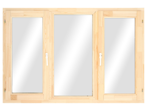 Holzfenster Kiefer 1460 mm x 1770 mm x 68 mm