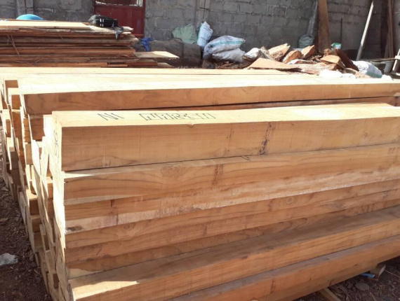 4 in. x 8 in. x 9 ft. AD S4S Pressure Treated Teak Lumber