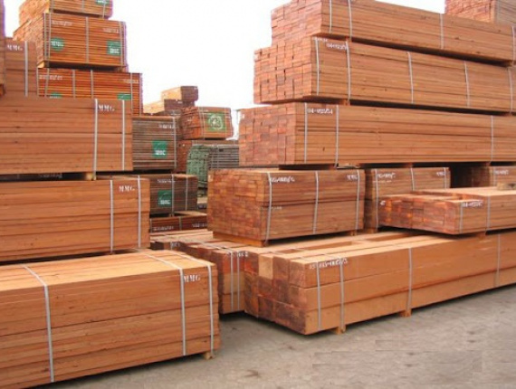 100 mm x 210 mm x 6000 mm AD R/S Heat Treated Padouk (Camwood, Barwood, Mbel, Corail) Lumber