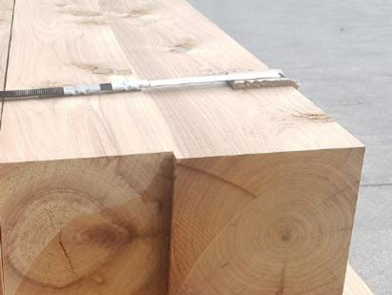 4-seitig Sägegestreiftes Rundholz Europäische Lärche 3.55 mm x 12 mm x 10 m