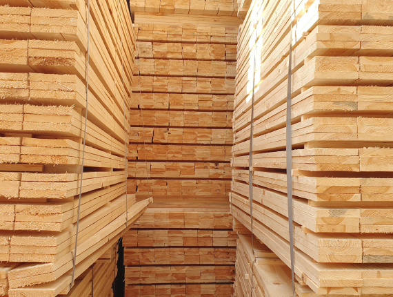 25 mm x 200 mm x 6000 mm KD R/S  Scots Pine Lumber