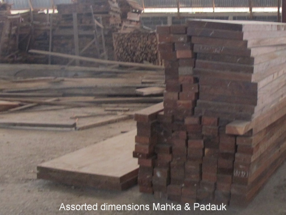 50 mm x 300 mm x 6000 mm KD S4S  Padouk (Burma) Lumber