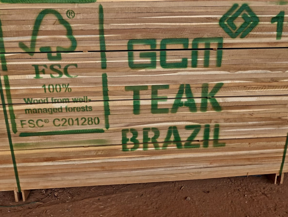 25 mm x 125 mm x 2250 mm AD R/S  Teak Lumber