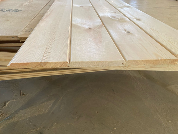 KD Pine Tongue and Groove Siding Board 0.16 mm x 135 mm x 6000 mm