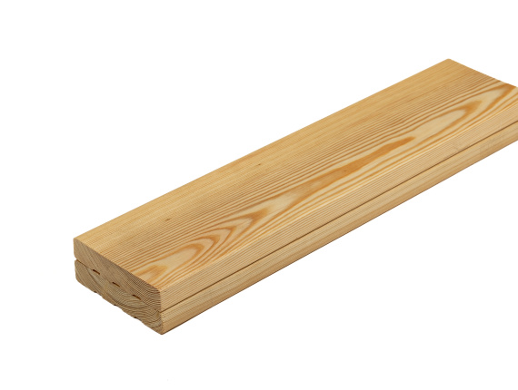 Siberian Larch Deck board KD 32 mm x 140 mm x 6000 mm