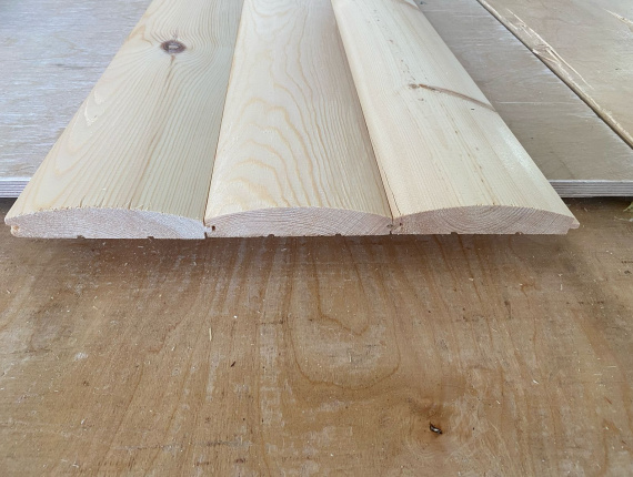 KD Pine D Log Siding 0.27 mm x 135 mm x 3000 mm