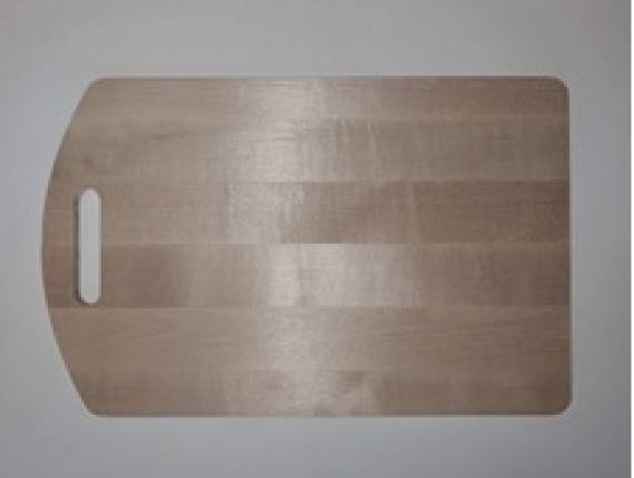 木菜板 卷曲的形状 垂枝桦 350 mm x 220 mm x 12 mm