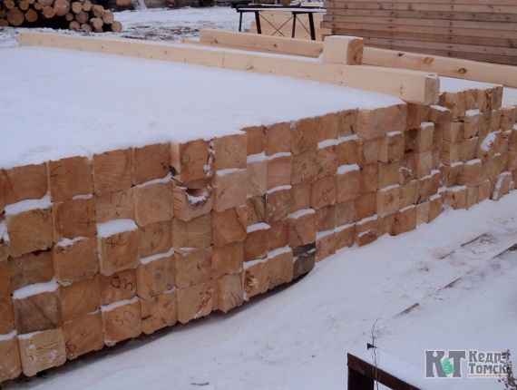 Профилированный брус Кедр 150 мм x 150 мм x 6 м