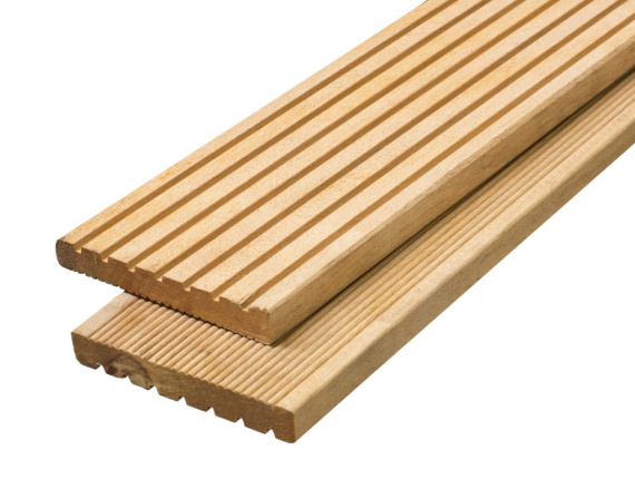 Spruce-Pine (S-P) Anti-slip decking KD 34 mm x 95 mm x 3000 mm