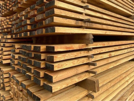 30 mm x 80 mm x 4000 mm  建築材 西伯利亚落叶松 R/S AD