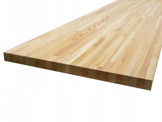 Siberian Larch Glued (Discontinuous stave) Furniture panel 25 mm x 600 mm x 2400 mm