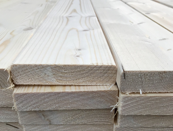 20 mm x 195 mm x 3000 mm KD S4S Heat Treated Spruce-Pine (S-P) Lumber
