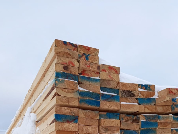 50 мм x 150 мм x 6000 мм  Доска обрезная Ель S4S AD