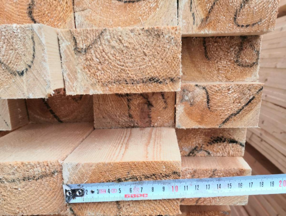 50 mm x 100 mm x 6000 mm KD R/S  Scots Pine Lumber