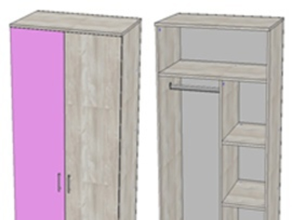 Kleiderschrank (rosa)