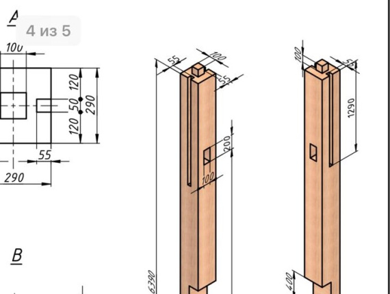 木框架房屋 西伯利亚落叶松 54 m<sup>2</sup>