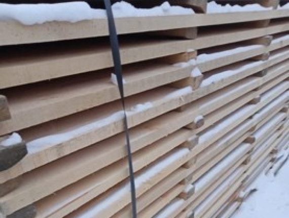 25 mm x 100 mm x 3000 mm  Eingefasstes Brett Hänge-Birke S4S KD