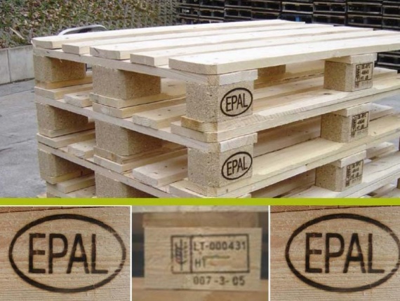 Maritime Pine EPAL Euro pallet 1200 mm x 800 mm x 144 mm