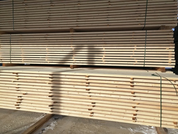 50 mm x 100 mm x 6000 mm KD R/S Heat Treated Siberian spruce Lumber