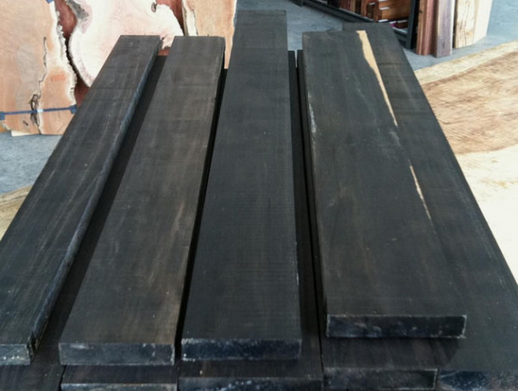 10 mm x 70 mm x 530 mm Druck behandelt Tischlerbretter Ebony (Ebène) AD